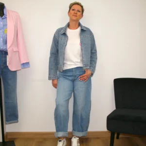 Veste Jean Cloutée Zip